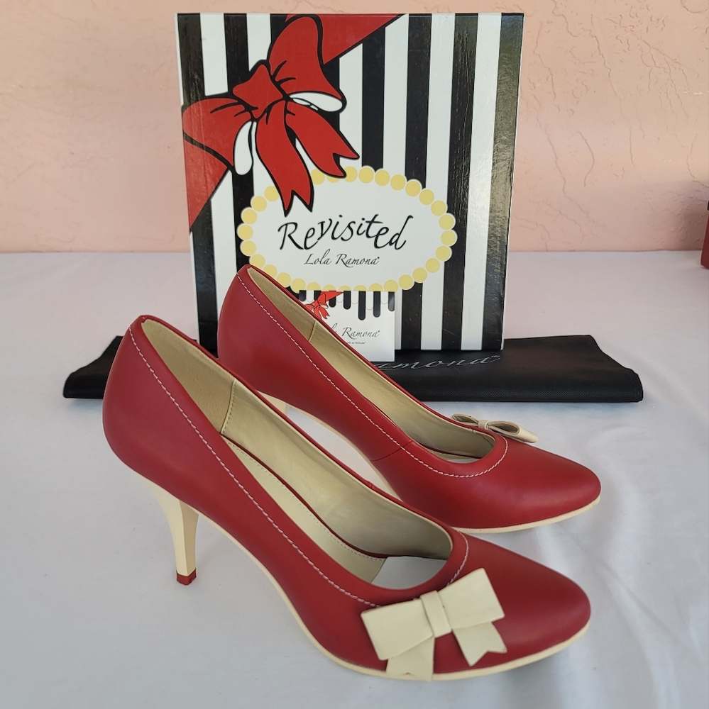 Lola Ramona Red Heels Retro Pumps Vintage